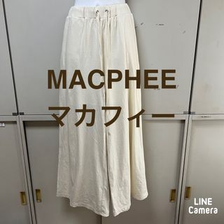 MACPHEE - マカフィー　ワイドパンツ　きなり　ウエストゴム　トゥモローランド