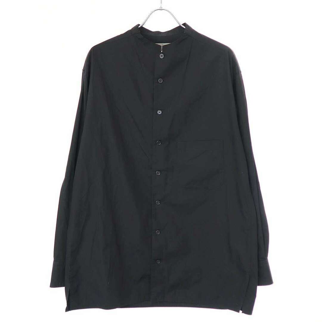 Yohji Yamamoto POUR HOMME(ヨウジヤマモトプールオム)のYohji Yamamoto POUR HOMME ヨウジヤマモト プールオム 19SS コットンブロードバンドカラーシャツ HH-B97-038 ブラック 2 メンズのトップス(シャツ)の商品写真