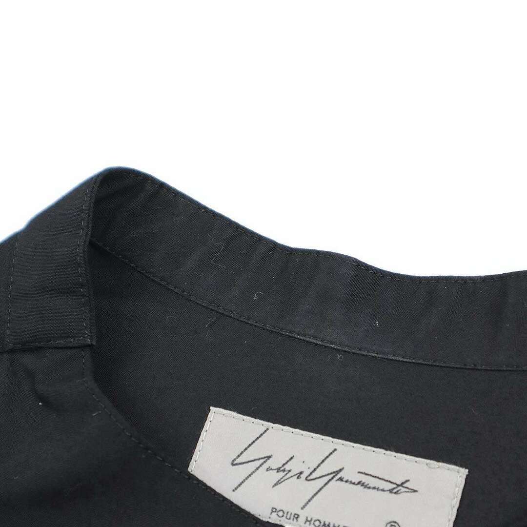 Yohji Yamamoto POUR HOMME(ヨウジヤマモトプールオム)のYohji Yamamoto POUR HOMME ヨウジヤマモト プールオム 19SS コットンブロードバンドカラーシャツ HH-B97-038 ブラック 2 メンズのトップス(シャツ)の商品写真