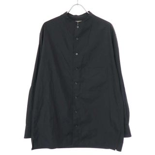 ヨウジヤマモトプールオム(Yohji Yamamoto POUR HOMME)のYohji Yamamoto POUR HOMME ヨウジヤマモト プールオム 19SS コットンブロードバンドカラーシャツ HH-B97-038 ブラック 2(シャツ)