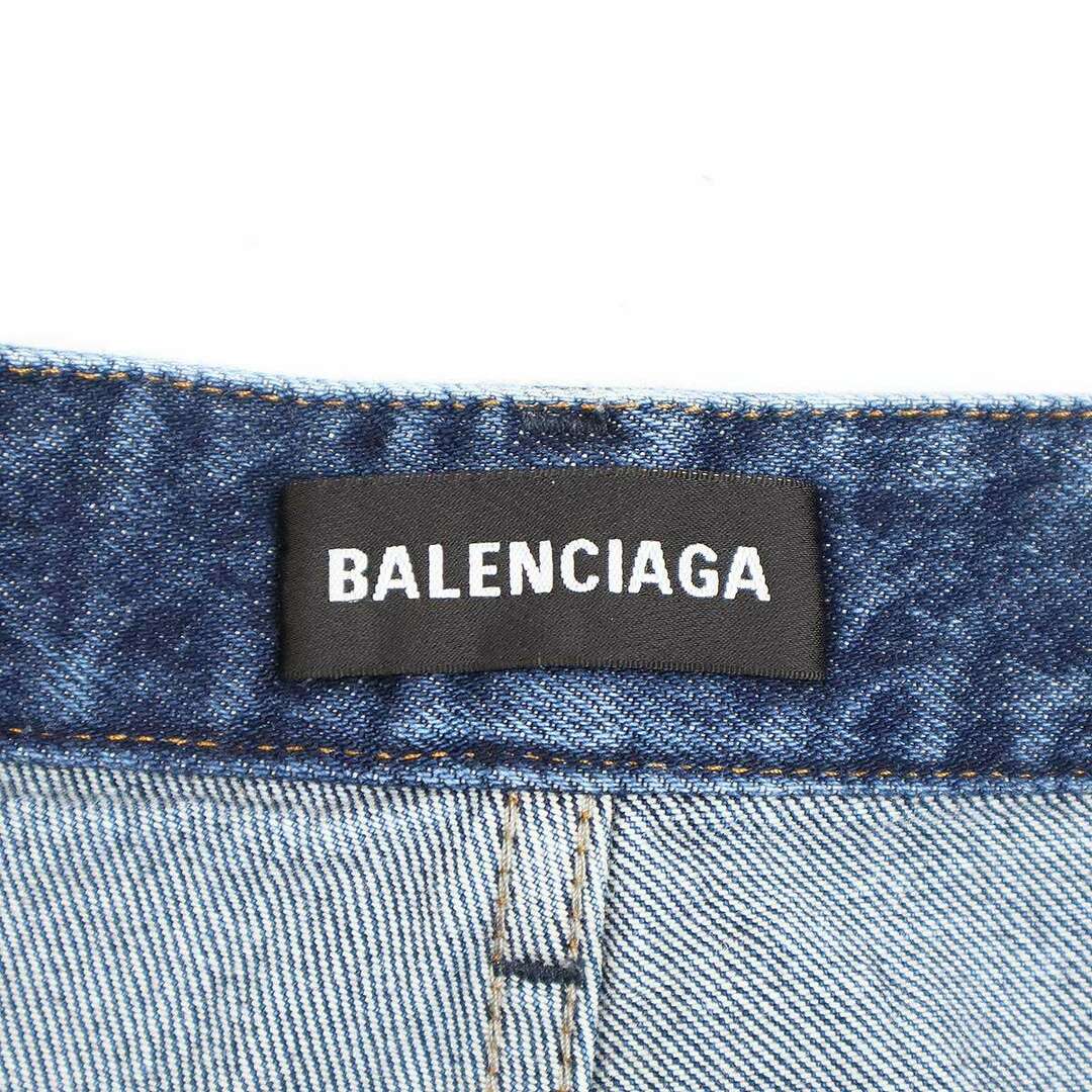 Balenciaga(バレンシアガ)のBALENCIAGA バレンシアガ 20AW エンブロイダリー ワイドレッグデニムパンツ 626128 TDW14 インディゴ 32 メンズのパンツ(デニム/ジーンズ)の商品写真