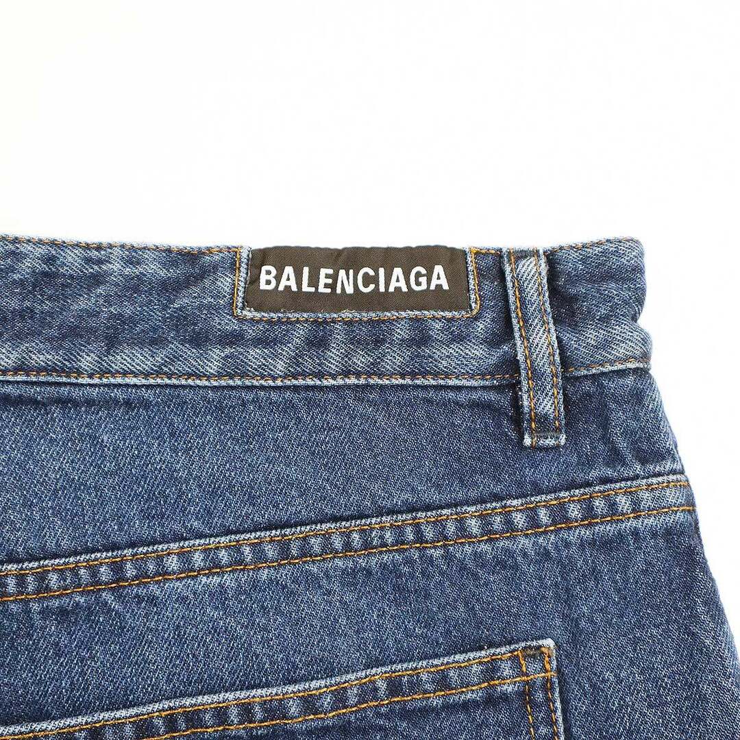 Balenciaga(バレンシアガ)のBALENCIAGA バレンシアガ 20AW エンブロイダリー ワイドレッグデニムパンツ 626128 TDW14 インディゴ 32 メンズのパンツ(デニム/ジーンズ)の商品写真