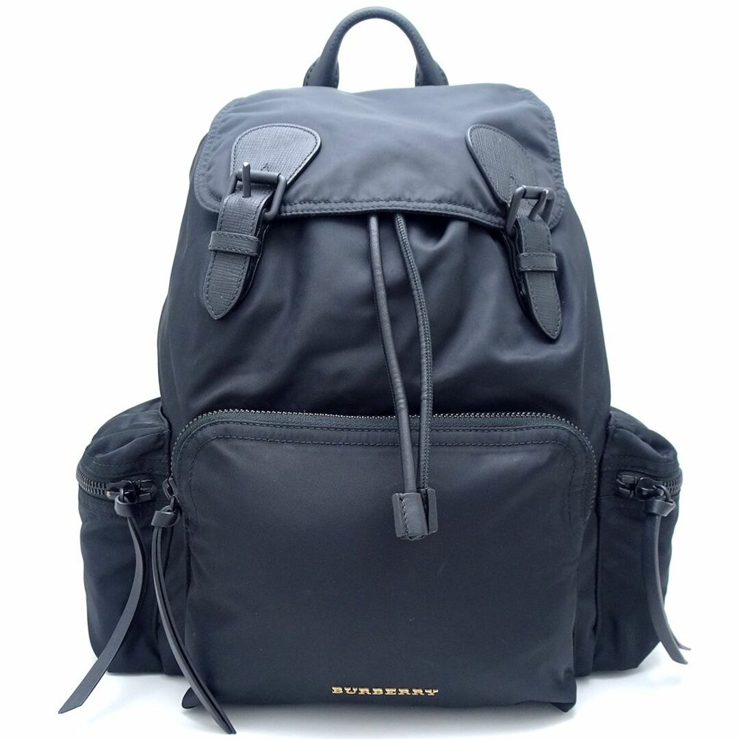 BURBERRY(バーバリー)のBURBERRY バーバリー 4015479 リュック・バックパック ナイロンxキャンバス レザー ブラック/351168【中古】 レディースのバッグ(リュック/バックパック)の商品写真