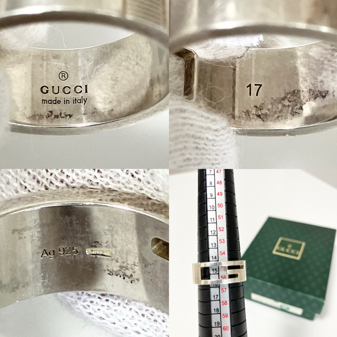 Gucci(グッチ)のGUCCI グッチ Gロゴ ブランテッド シルバー リングSV925 AG925 レディースのアクセサリー(リング(指輪))の商品写真