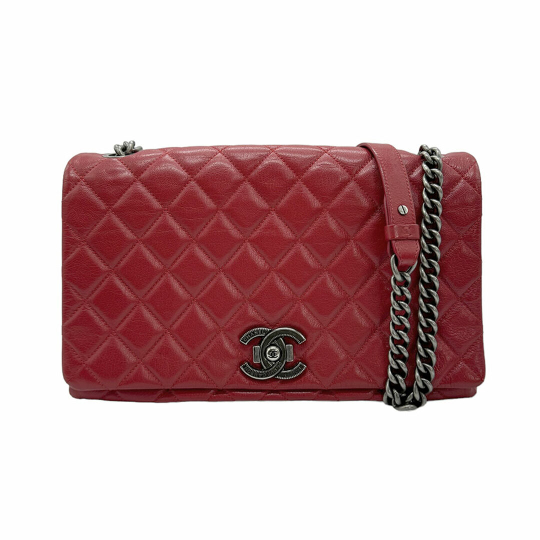 CHANEL(シャネル)のシャネル CHANEL ショルダーバッグ レザー レッド レディース 送料無料【中古】 z0763 レディースのバッグ(ショルダーバッグ)の商品写真