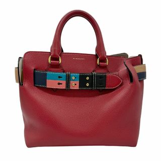 BURBERRY - バーバリー BURBERRY ハンドバッグ ショルダーバッグ レザー レッド レディース 送料無料【中古】 z0764