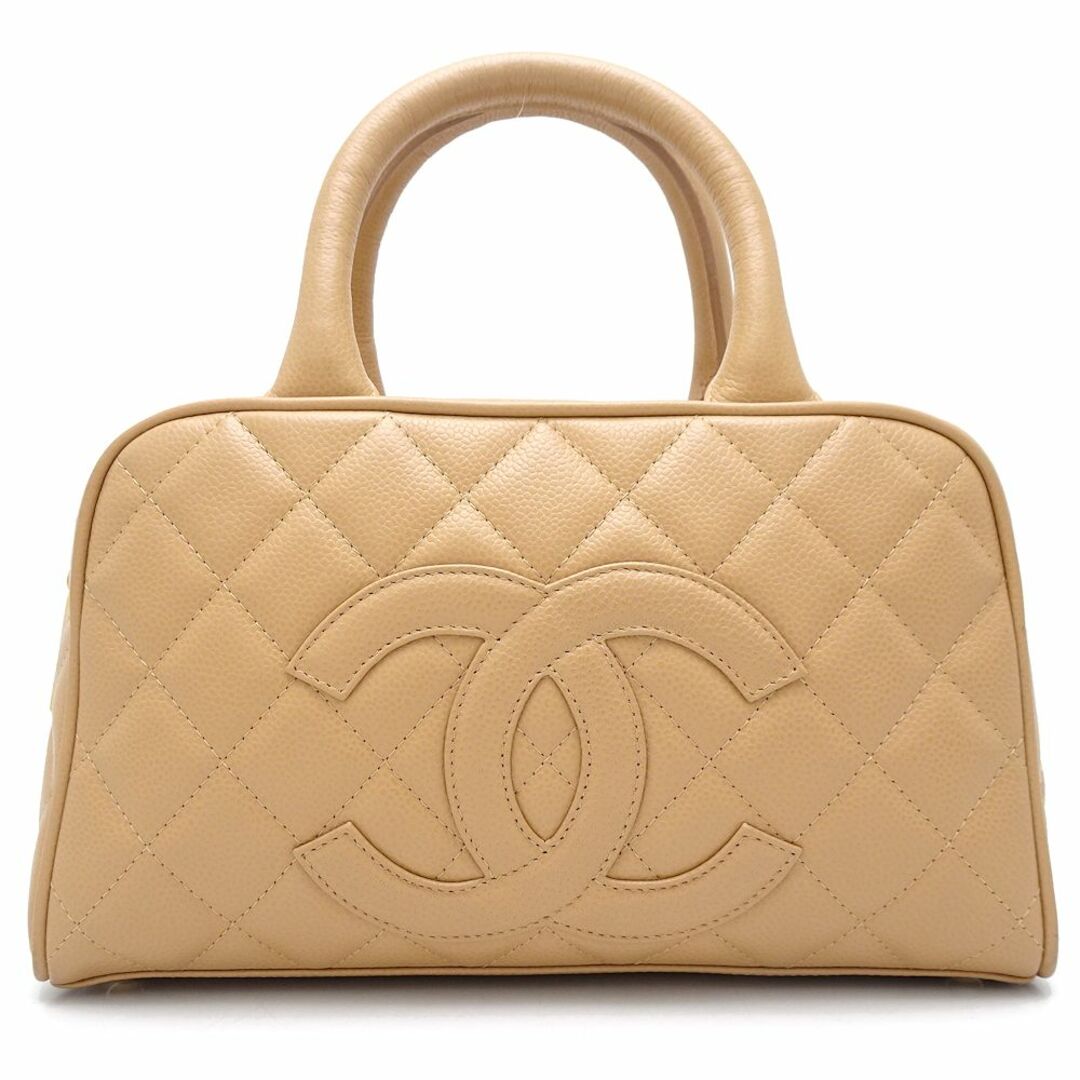 CHANEL(シャネル)のCHANEL シャネル マトラッセ A20996 ハンドバッグ ミニボストン キャビアスキン ベージュ/351182【中古】 レディースのバッグ(ハンドバッグ)の商品写真