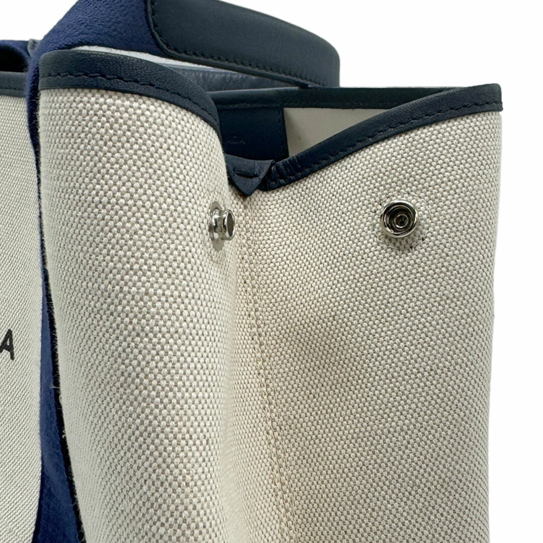 Balenciaga(バレンシアガ)のバレンシアガ BALENCIAGA トートバッグ ハンドバッグ ネイビーカバスS キャンバス ホワイトベージュ/ネイビー レディース 送料無料【中古】 z0745 レディースのバッグ(トートバッグ)の商品写真