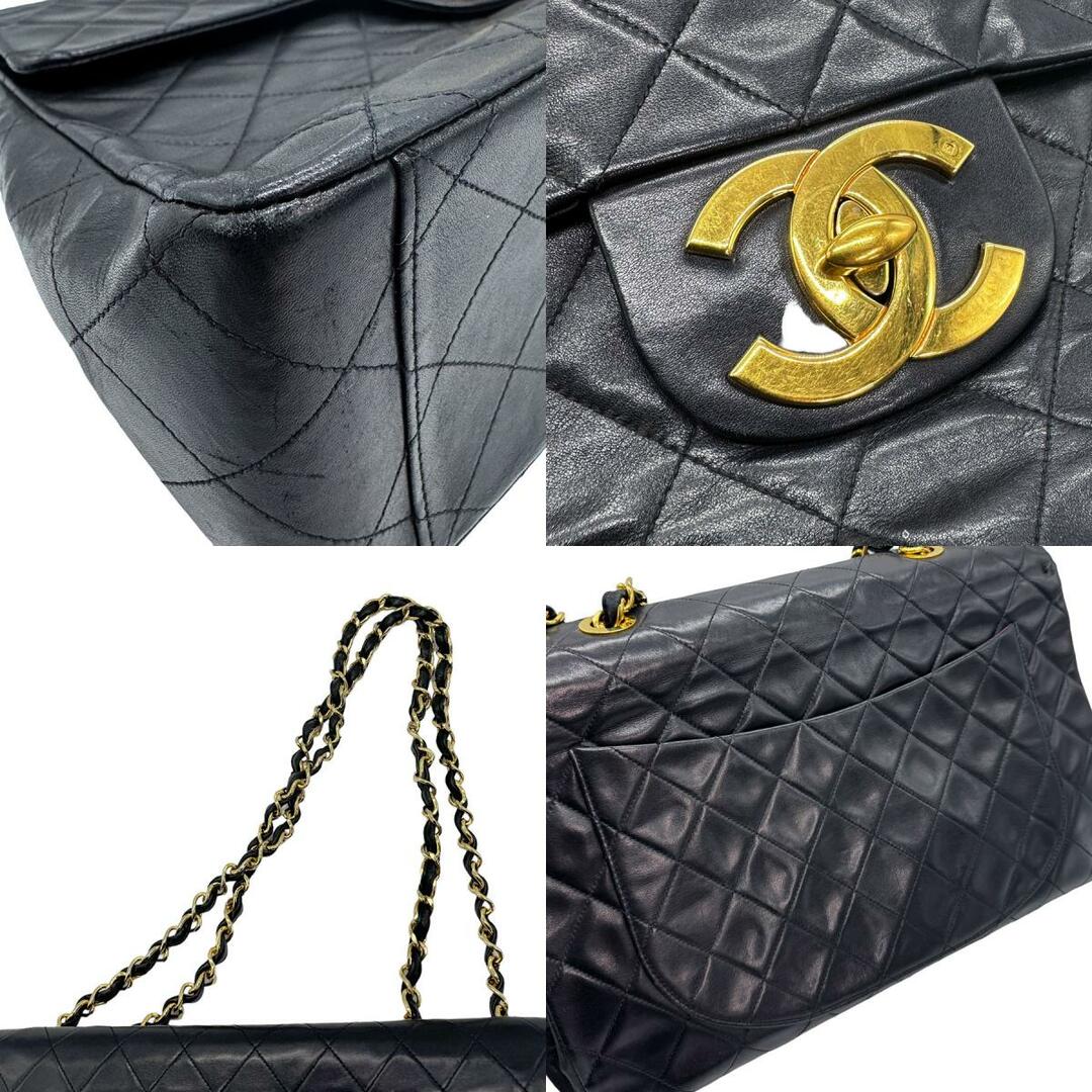 CHANEL(シャネル)のシャネル CHANEL ショルダーバッグ デカマトラッセ レザー/メタル ブラック/ゴールド レディース 送料無料【中古】 z0756 レディースのバッグ(ショルダーバッグ)の商品写真