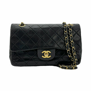 シャネル(CHANEL)のシャネル CHANEL ショルダーバッグ マトラッセ ダブルフラップ レザー/メタル ブラック/ゴールド レディース 送料無料【中古】 z0757(ショルダーバッグ)