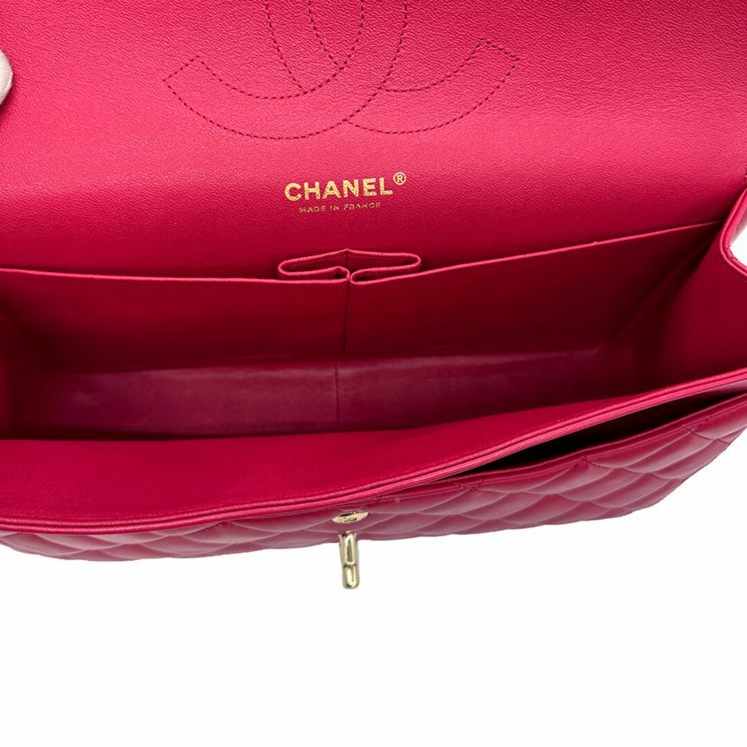CHANEL(シャネル)のシャネル CHANEL ショルダーバッグ マトラッセ ダブルフラップ レザー/メタル ピンク/ライトゴールド レディース 送料無料【中古】 z0760 レディースのバッグ(ショルダーバッグ)の商品写真