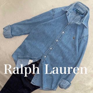 Ralph Lauren デニムシャツ　XL位　正規品　インディゴブルー家洗い可