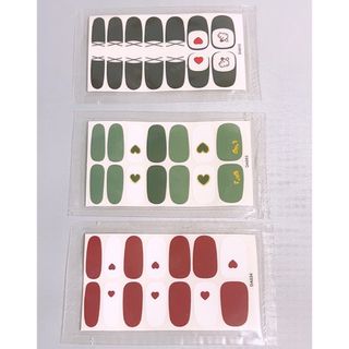 ネイルシール　ハンド用　3枚セット(ネイル用品)