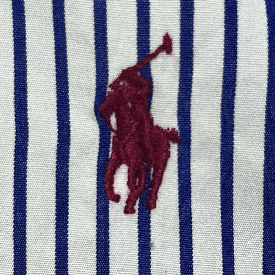 Ralph Lauren(ラルフローレン)のラルフローレン ボタンダウンシャツ 長袖 ブルーストライプ ポニー刺繍 ゆるだぼ メンズのトップス(シャツ)の商品写真
