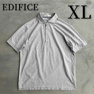 EDIFICE - 美品 EDIFICE エディフィス 半袖 シャツ ポロシャツ グレー XL