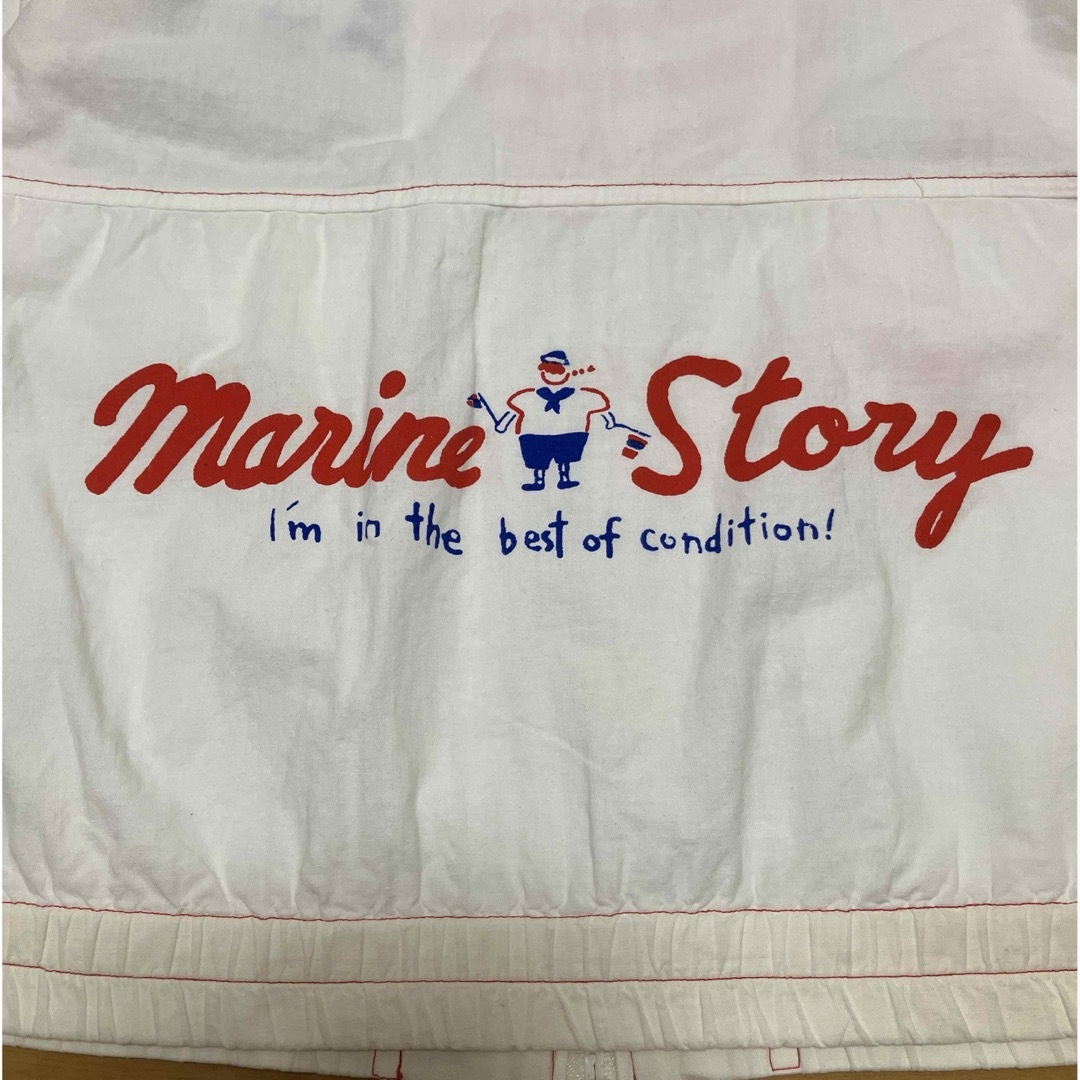 パーカー　ホワイト　marine story   140 キッズ/ベビー/マタニティのキッズ服女の子用(90cm~)(ジャケット/上着)の商品写真