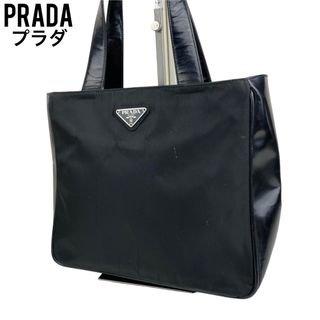 プラダ(PRADA)の✨良品　PRADA プラダ　ハンドバッグ　ブラック　パテント　レザー　黒　手提げ(ハンドバッグ)