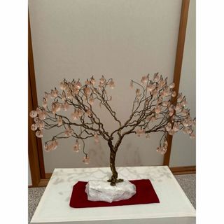 ※希少※ ガラスの木　オブジェ　木　桜の木　梅の木　ガラス細工　ワイヤー 盆栽 (その他)