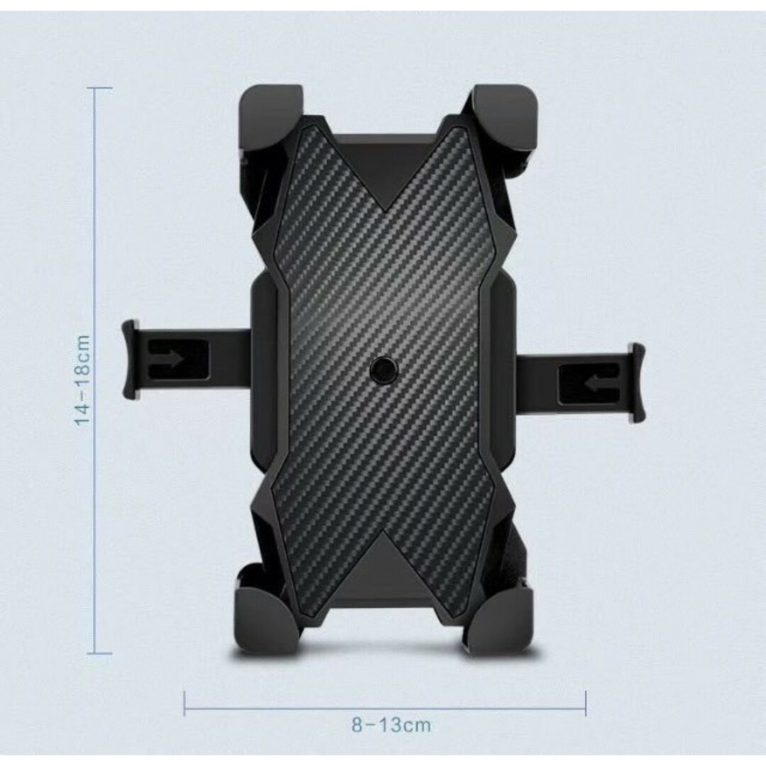 自転車 スマホホルダー スマホスタンド バイク スマホ固定 簡単装着 ブラック  スマホ/家電/カメラのスマホアクセサリー(その他)の商品写真