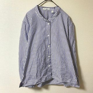 ユニクロ(UNIQLO)のコットン100% ストライプ✨ UNIQLO ユニクロ シャツ レディース(シャツ/ブラウス(長袖/七分))