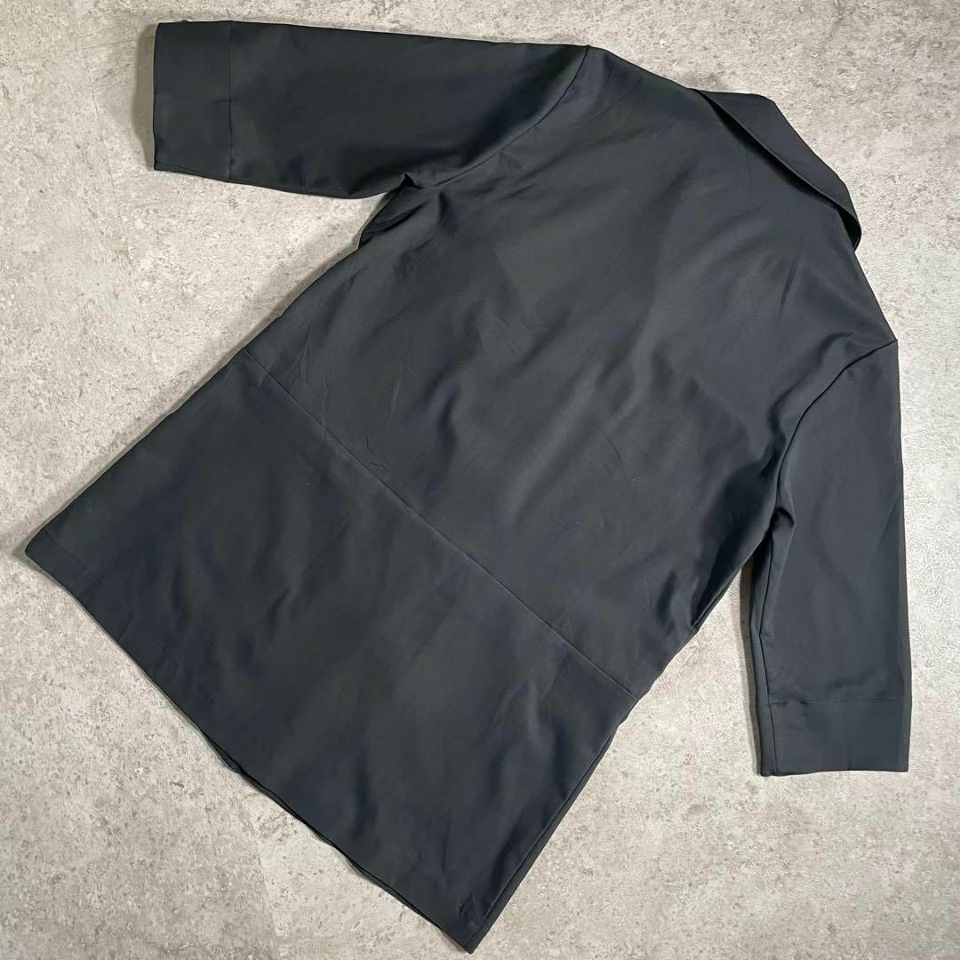 日本製 スズショウアンナ シャツ コート ガウン ブラック 黒 美容 理容 レディースのトップス(シャツ/ブラウス(長袖/七分))の商品写真