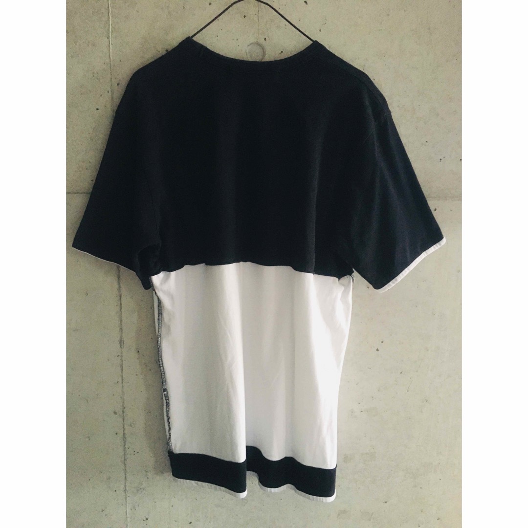 COMME des GARCONS SHIRT(コムデギャルソンシャツ)の【希少★メンズM】コムデギャルソンシャツ ドッキング インサイドアウト Tシャツ メンズのトップス(Tシャツ/カットソー(半袖/袖なし))の商品写真