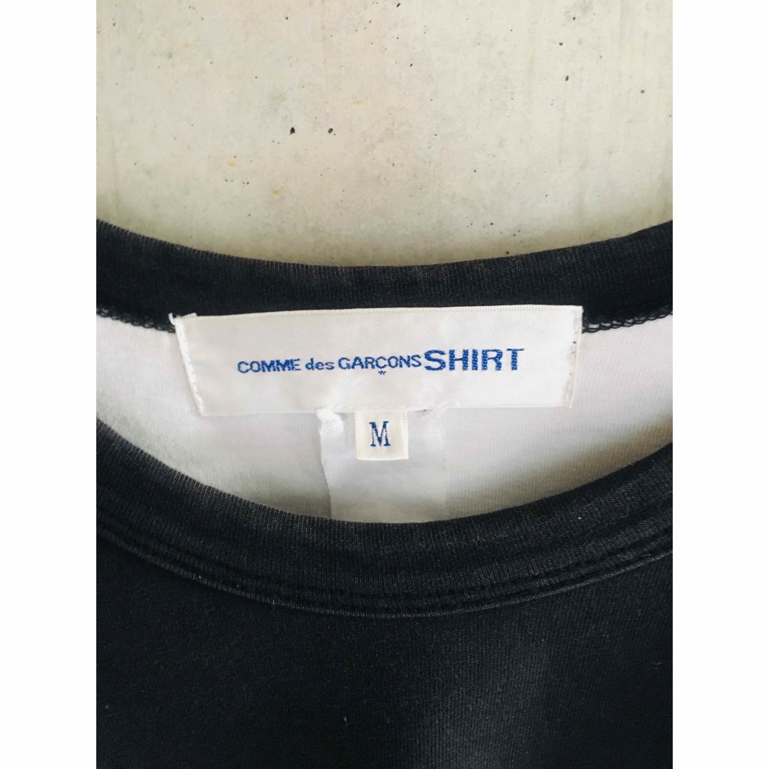 COMME des GARCONS SHIRT(コムデギャルソンシャツ)の【希少★メンズM】コムデギャルソンシャツ ドッキング インサイドアウト Tシャツ メンズのトップス(Tシャツ/カットソー(半袖/袖なし))の商品写真