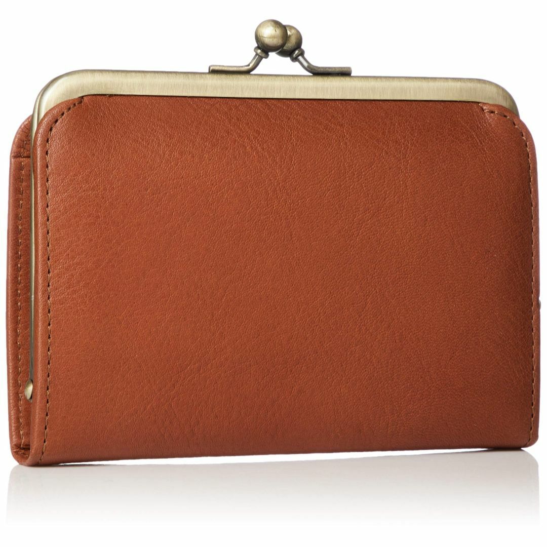 色:ブラウンフェランド BOXがま口折財布 81051 フローラ ふっくらと レディースのバッグ(その他)の商品写真