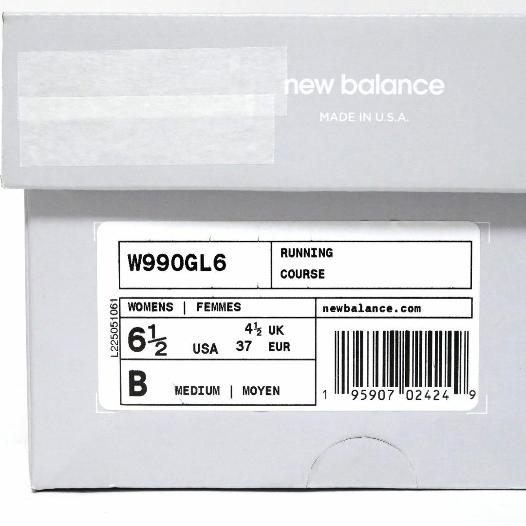 New Balance(ニューバランス)の23.5cm 新品 USA製 ニューバランス W990GL6 グレー V6 レディースの靴/シューズ(スニーカー)の商品写真