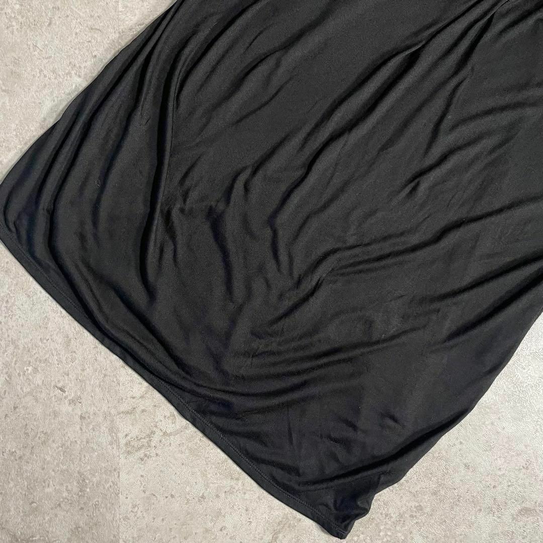 VINTAGE(ヴィンテージ)の日本製 ドレープカットソー ドルマン ブラック 黒　レディースM レディースのトップス(Tシャツ(長袖/七分))の商品写真