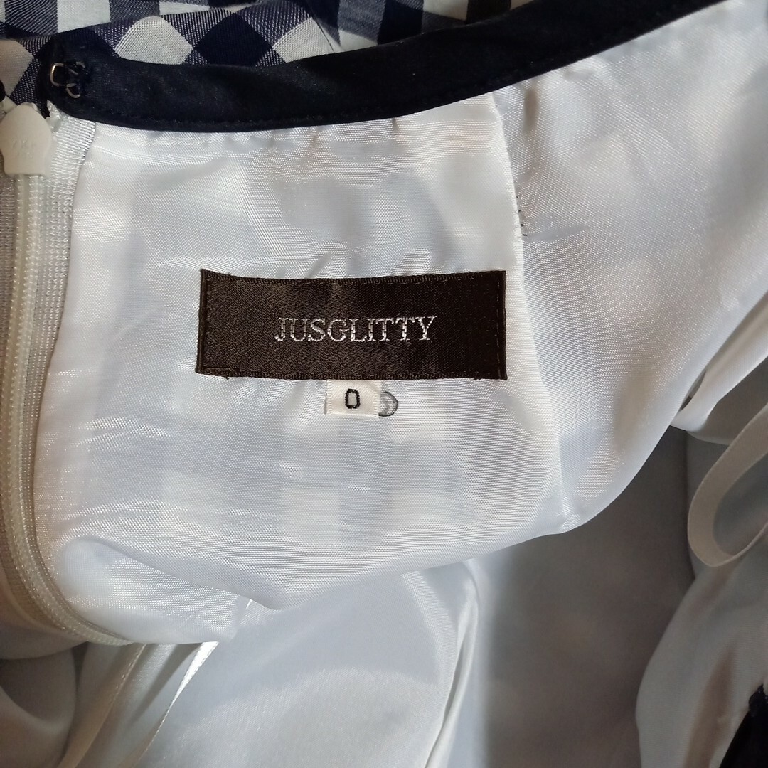 JUSGLITTY(ジャスグリッティー)のジャスグリッティー　ギンガムチェック　タイトスカート　サイズ０ レディースのスカート(ひざ丈スカート)の商品写真