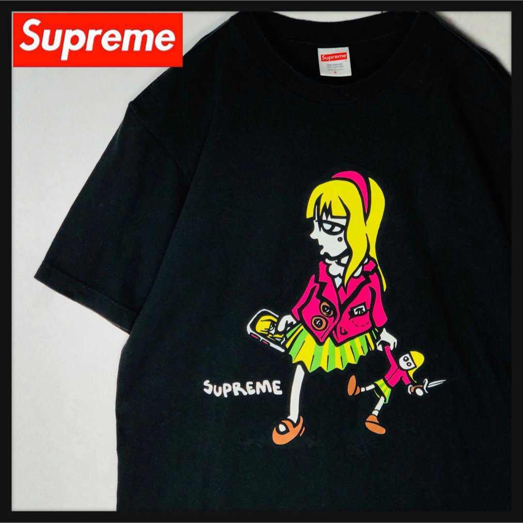 Supreme(シュプリーム)の【人気デザイン】シュプリーム 少女イラスト 定番カラー ブラック Tシャツ メンズのトップス(Tシャツ/カットソー(半袖/袖なし))の商品写真