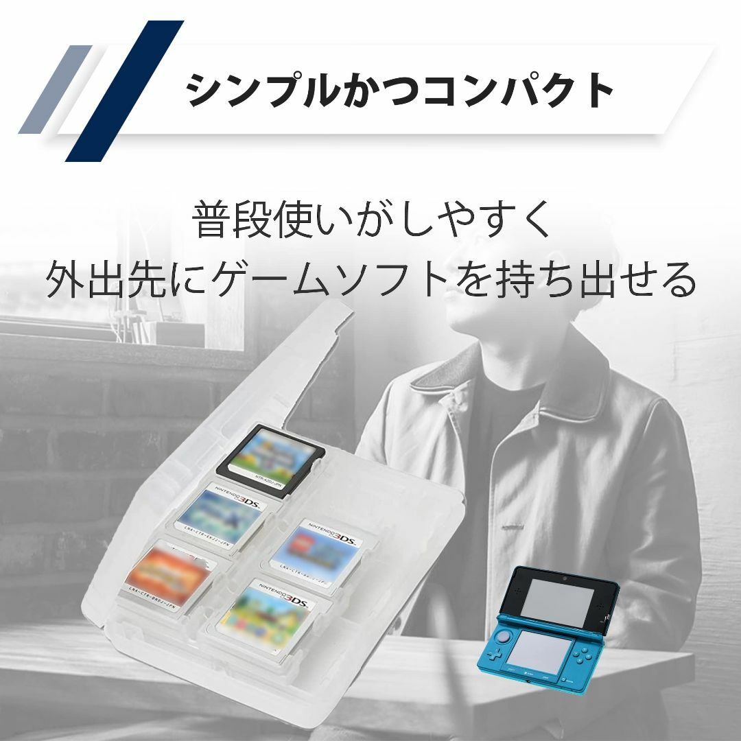 【色: White】HAMILO ゲームソフトケース カードケース DS 3DS スマホ/家電/カメラのPC/タブレット(その他)の商品写真