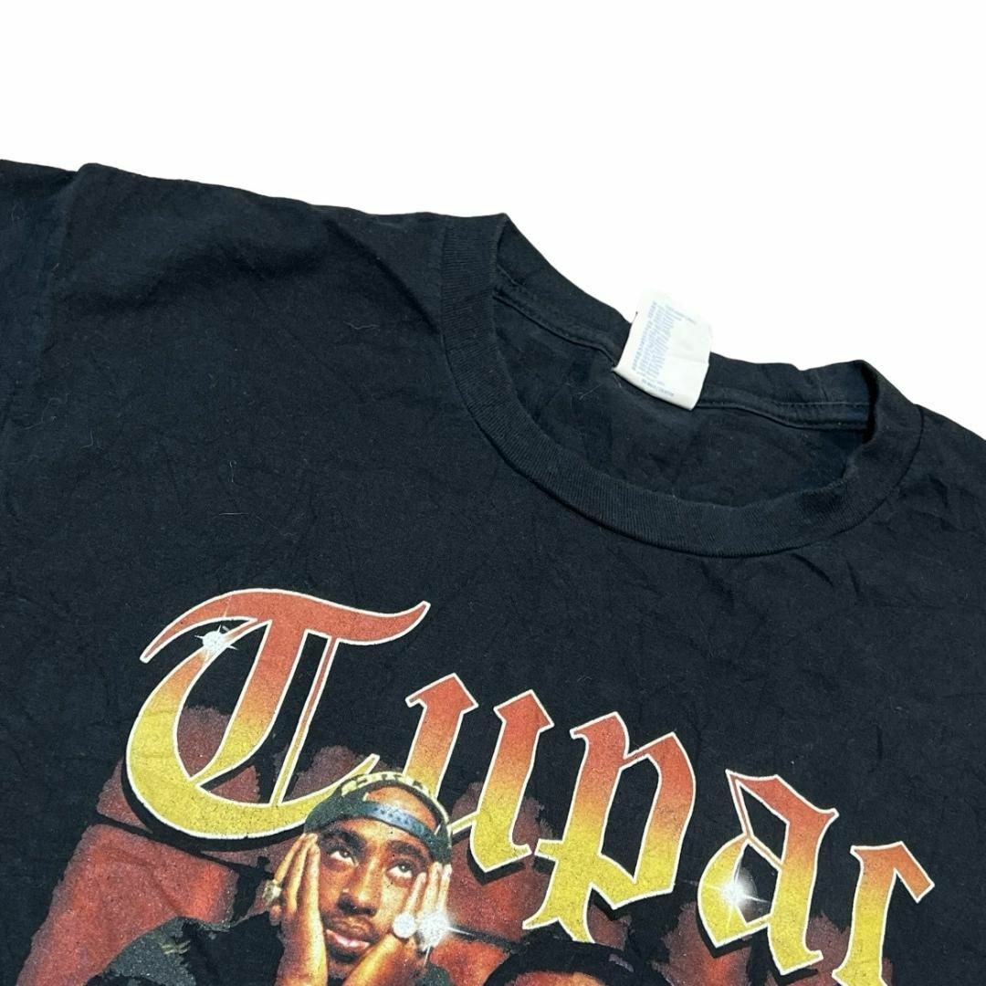 MUSIC TEE(ミュージックティー)のポート&カンパニー 2PAC 半袖バンドTシャツ ミュージックTラッパーa94 メンズのトップス(Tシャツ/カットソー(半袖/袖なし))の商品写真