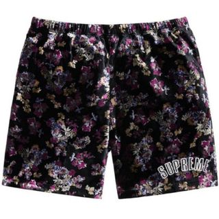 シュプリーム(Supreme)のSupreme floral velour short S(ショートパンツ)