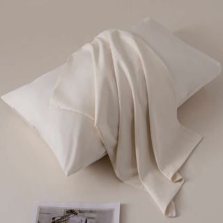 【色: ベージュ】MILDLY まくらカバー 43x63cm 2枚入 単品 オー(シーツ/カバー)