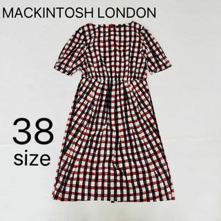 マッキントッシュ(MACKINTOSH)の【希少なサンプル品】マッキントッシュロンドン　チェック　ワンピース　コットン(ロングワンピース/マキシワンピース)