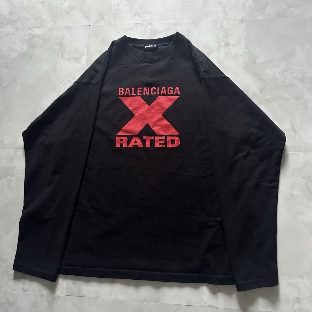 Balenciaga(バレンシアガ)の【BALENCIAGA】20SS X-RATED オーバーサイズ ロンT メンズのトップス(Tシャツ/カットソー(七分/長袖))の商品写真