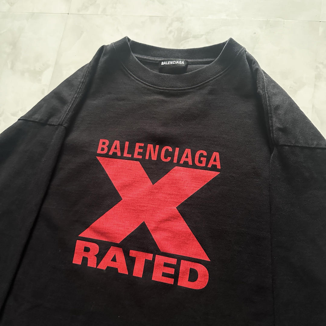 Balenciaga(バレンシアガ)の【BALENCIAGA】20SS X-RATED オーバーサイズ ロンT メンズのトップス(Tシャツ/カットソー(七分/長袖))の商品写真