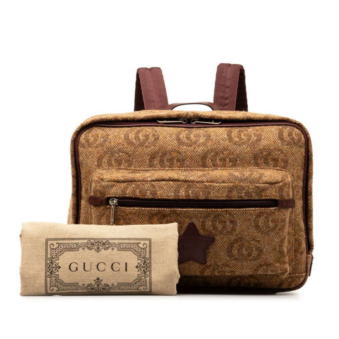 Gucci(グッチ)の美品 グッチ ダブルG スター リュック バックパック 704946 ウール レディース GUCCI 【1-0147376】 レディースのバッグ(リュック/バックパック)の商品写真