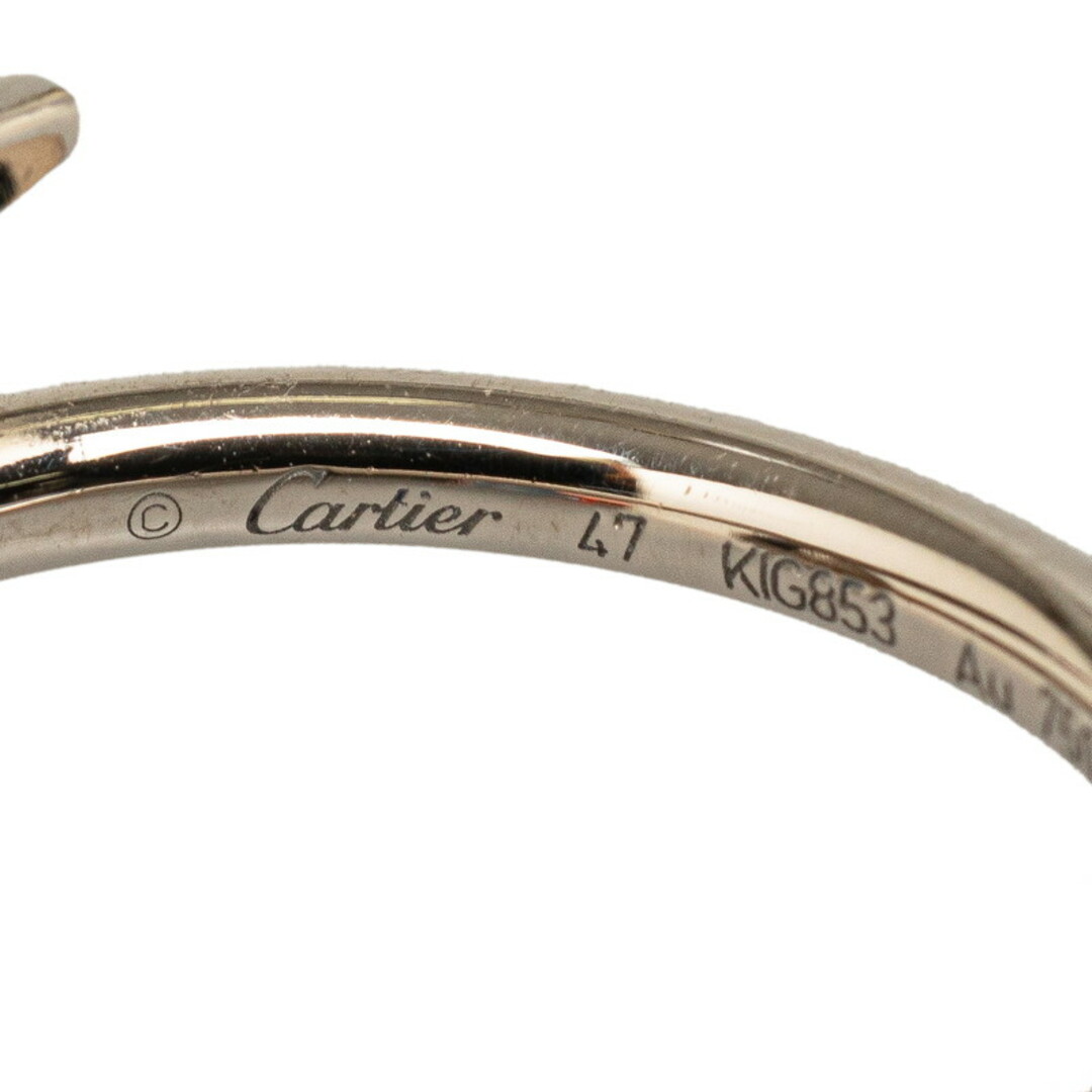 Cartier(カルティエ)の美品 カルティエ ジュスト アン クル リング 指輪 K18WG ホワイトゴールド レディース CARTIER 【222-47538】 レディースのアクセサリー(リング(指輪))の商品写真