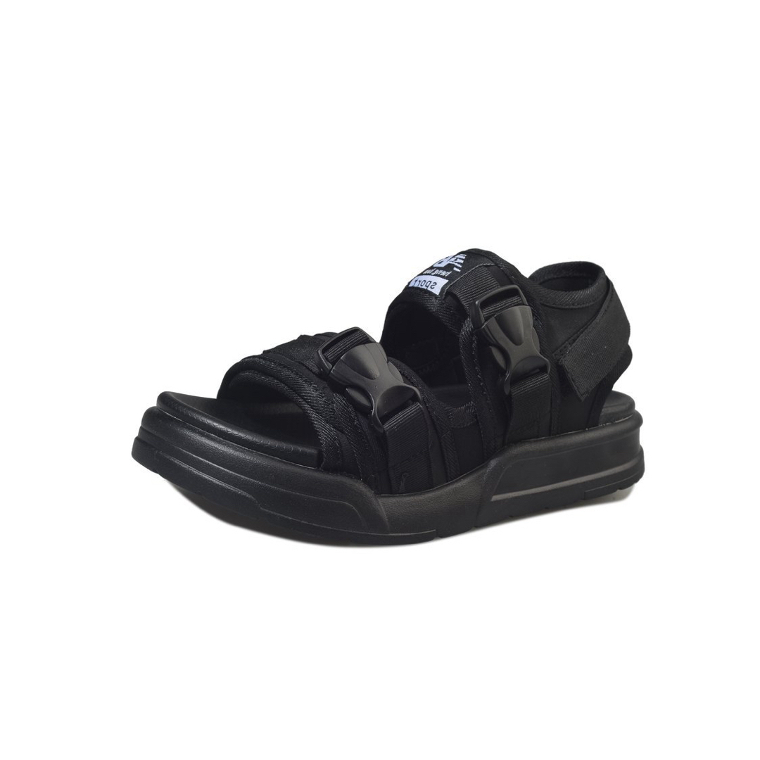 ベルトブラック24.5cm レディース 厚底スポーツサンダル 黒 レディースの靴/シューズ(サンダル)の商品写真