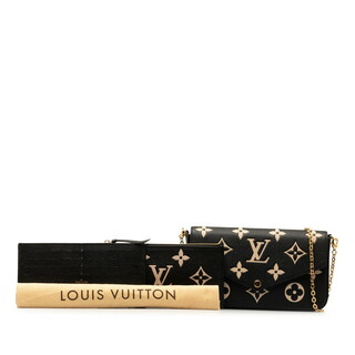 ルイヴィトン(LOUIS VUITTON)の美品 ルイ ヴィトン モノグラム アンプラント バイカラー ポシェット フェリシー チェーン ショルダーウォレット M82479 カーフ レディース LOUIS VUITTON 【222-47560】(ショルダーバッグ)