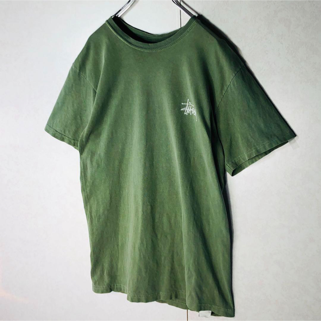 STUSSY(ステューシー)の【激レア】ステューシー ドラゴン バックビックロゴ プリント Tシャツ グリーン メンズのトップス(Tシャツ/カットソー(半袖/袖なし))の商品写真