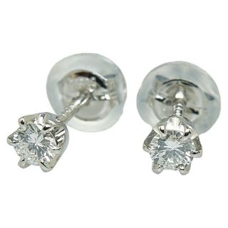 美品 Pt900 プラチナ スタッドピアス ダイヤ 0.20ct 【1-0148124】(ピアス)