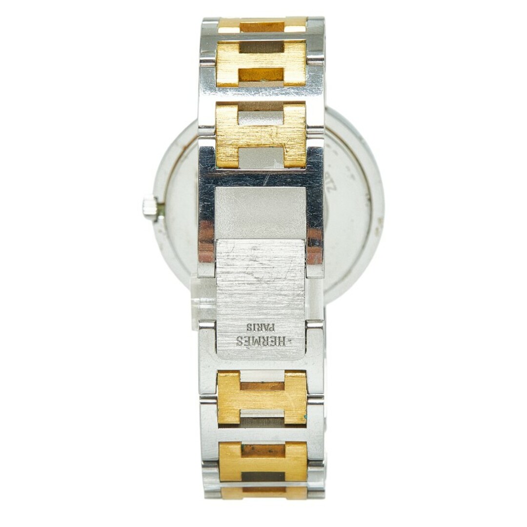 Hermes(エルメス)のエルメス クリッパー 腕時計 クオーツ ホワイト文字盤 ステンレススチール レディース HERMES 【214-48914】 レディースのファッション小物(腕時計)の商品写真