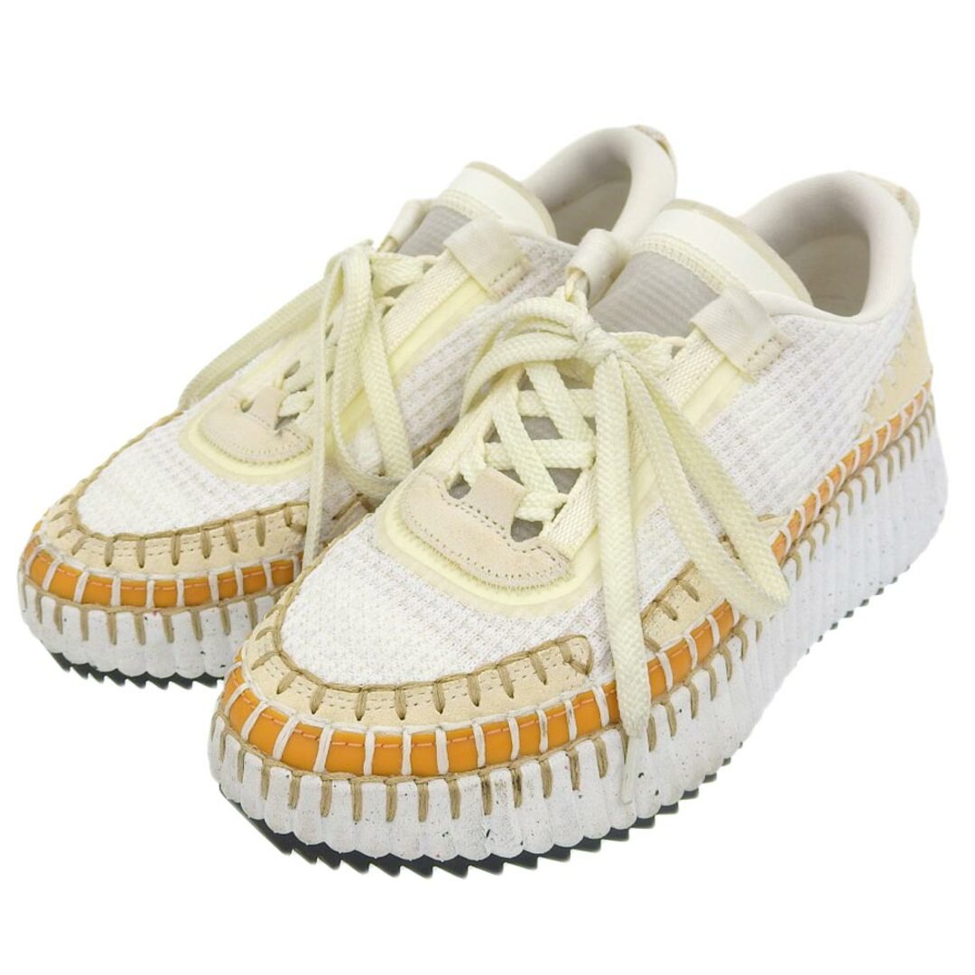 Chloe(クロエ)のクロエ 美品 Chloe クロエ NAMA SNEAKERS リサイクル素材 スニーカー シューズ レディース ホワイト系 35 35 レディースの靴/シューズ(その他)の商品写真