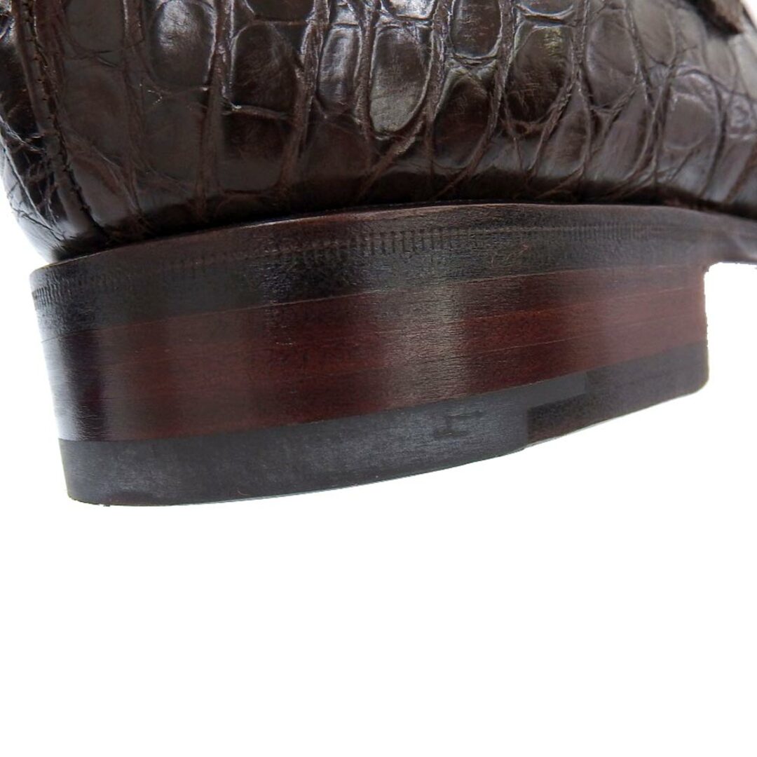 CARMINA(カルミナ)のカルミナ 新品同様 CARMINA カルミーナ クロコダイル レインラスト ダブルモンクストラップ シューズ メンズ ブラウン 6 10003 6 メンズの靴/シューズ(その他)の商品写真
