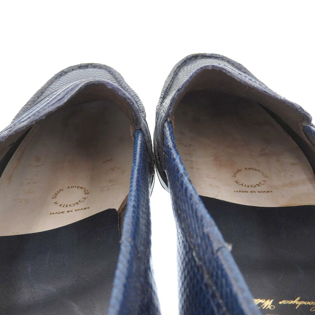 CARMINA(カルミナ)のカルミナ 新品同様 CARMINA カルミーナ リザード ジェノバラスト コインローファー シューズ メンズ ネイビー 6 80578 6 メンズの靴/シューズ(その他)の商品写真
