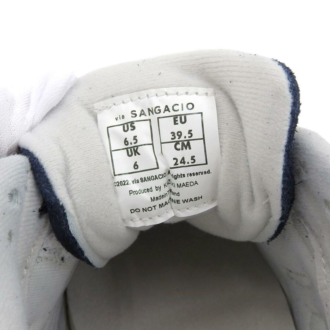 サンガッチョ 新品同様 SANGACIO サンガッチョ にゅ～ず スエード スニーカー シューズ メンズ ネイビー 24.5cm 6.5(US) メンズの靴/シューズ(その他)の商品写真